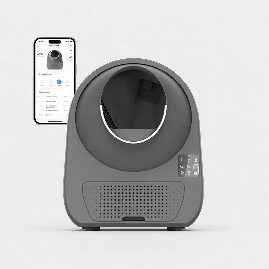 AutoScoop Pro-X | Self-Cleaning Cat Litter Box with Odor Control & App Connectivity