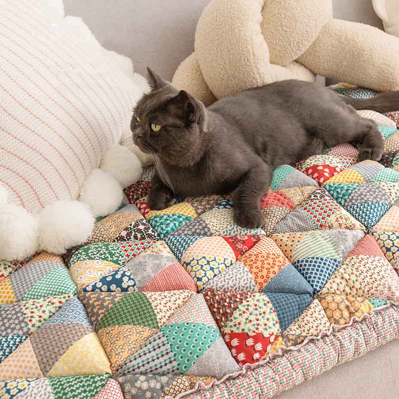 Couch Cover | Handmade Quilted Design, 100% Cotton Fabric 3