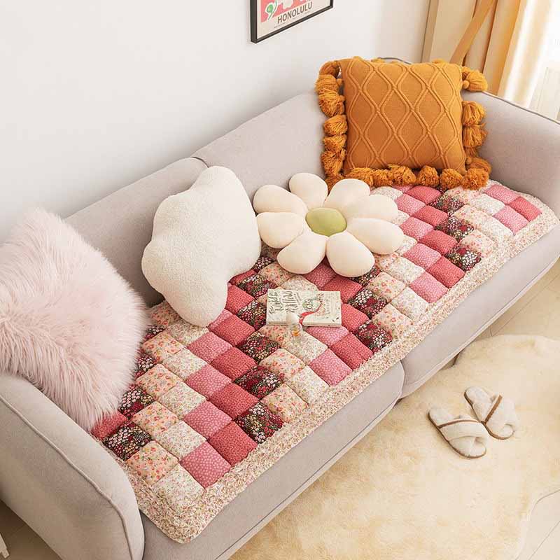 Couch Cover | Handmade Quilted Design, 100% Cotton Fabric 6