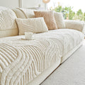 Couch Cover | Plush Material, Geometric Texture, Non-Slip Backing 0
