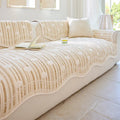 Couch Cover | Textured Striped Chenille, Non-Slip Backing 0