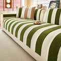 Couch Cover | Vintage Striped Chenille, Non-Slip Backing 0