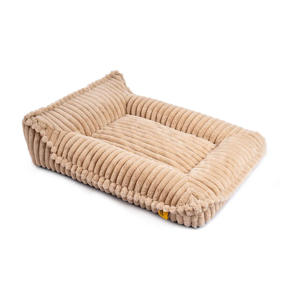 Dog Bed | Orthopedic Foam, Ribbed Plush Bolsters 0