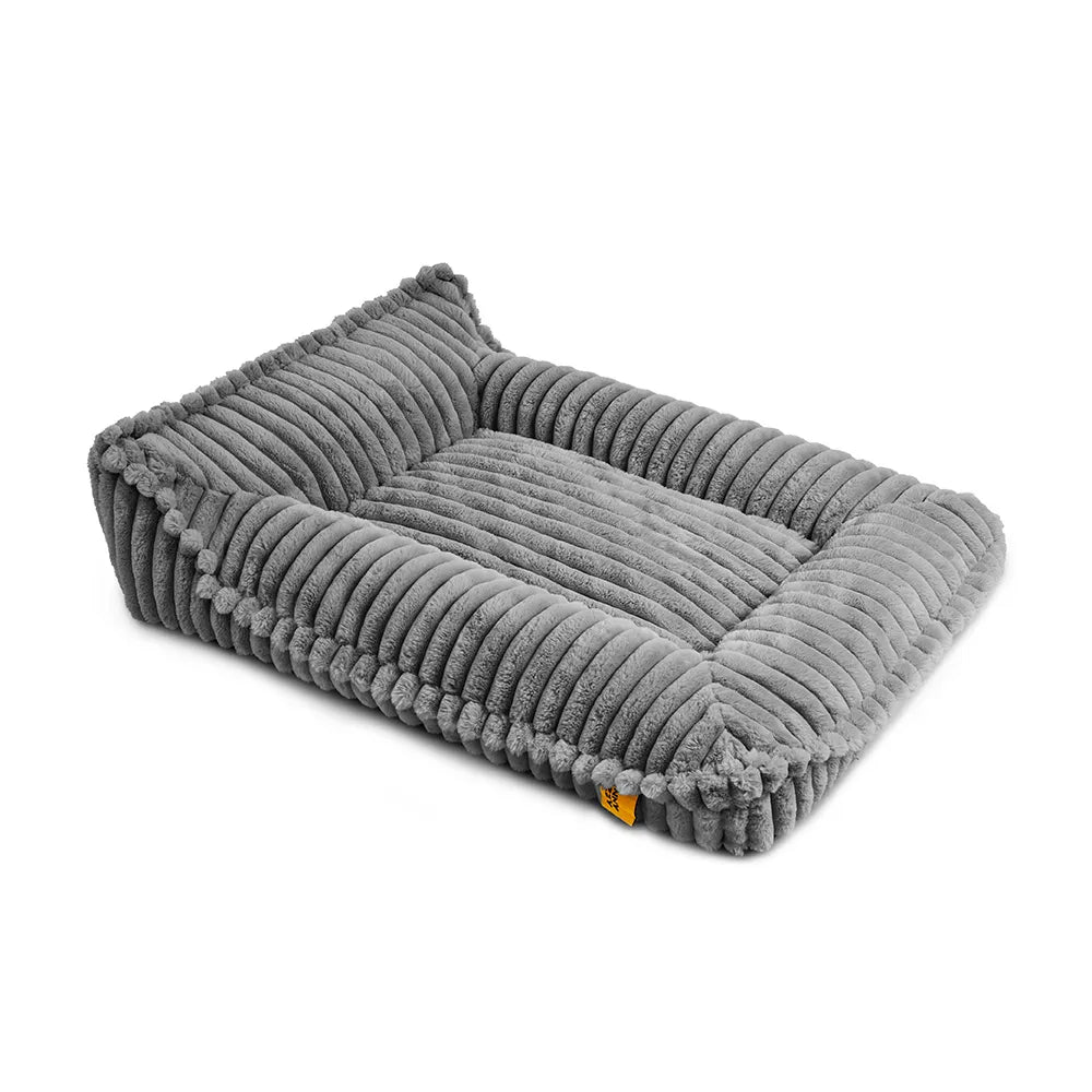 Dog Bed | Orthopedic Foam, Ribbed Plush Bolsters 10