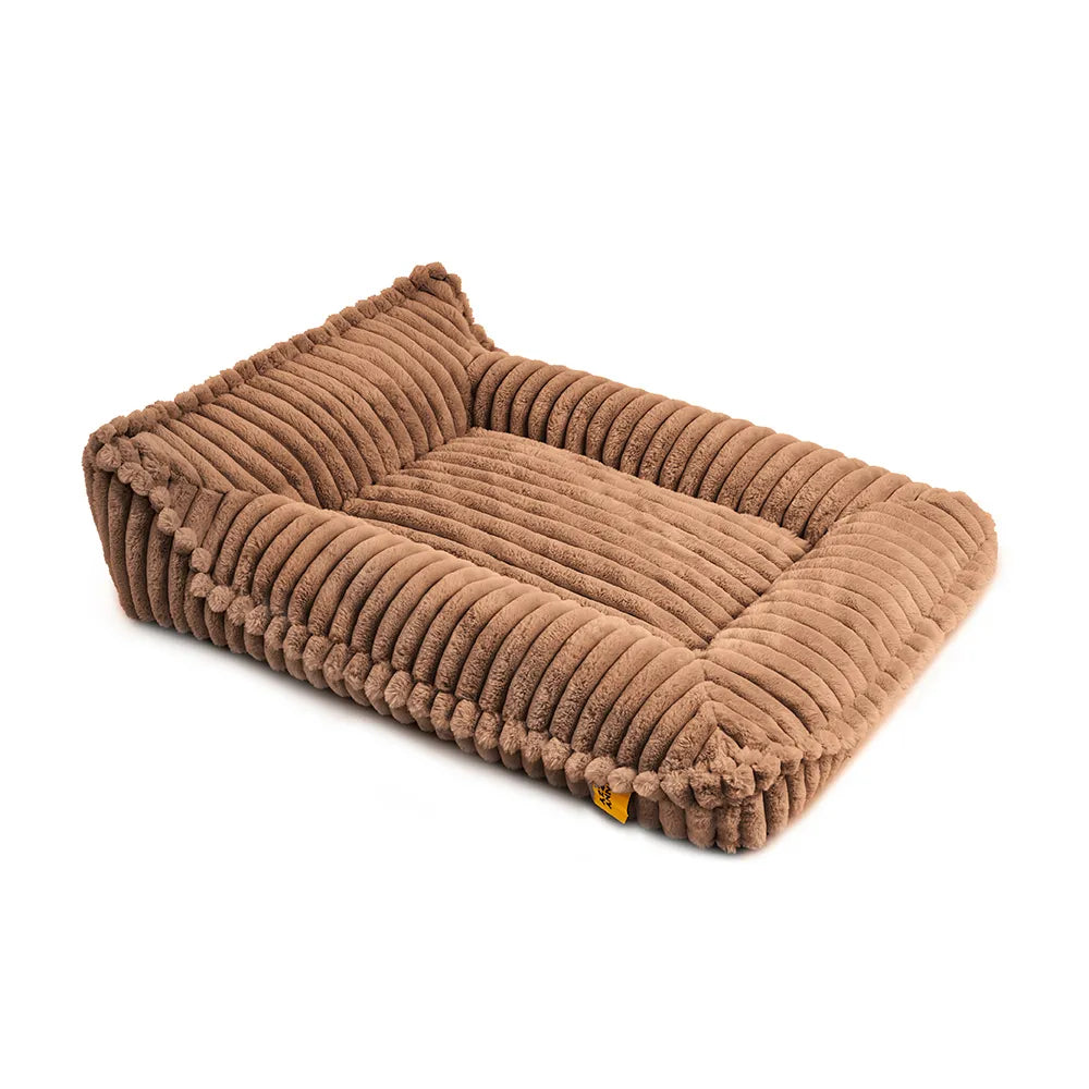 Dog Bed | Orthopedic Foam, Ribbed Plush Bolsters 9