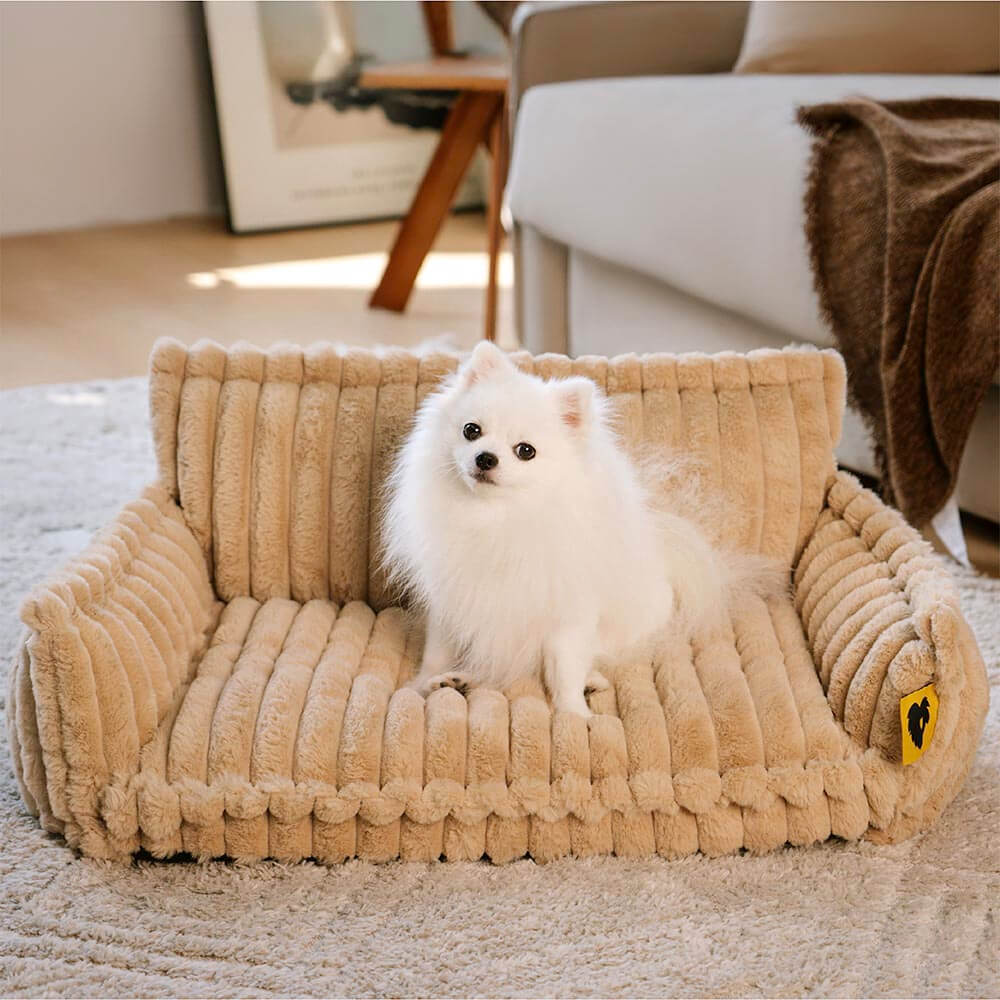 Dog Bed | Orthopedic Support, Fluffy Plush Design 7