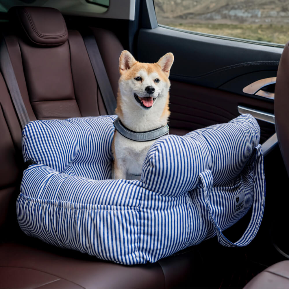 Dog Car Seat Bed | Adjustable Safety Leashes, Removable Cover 17