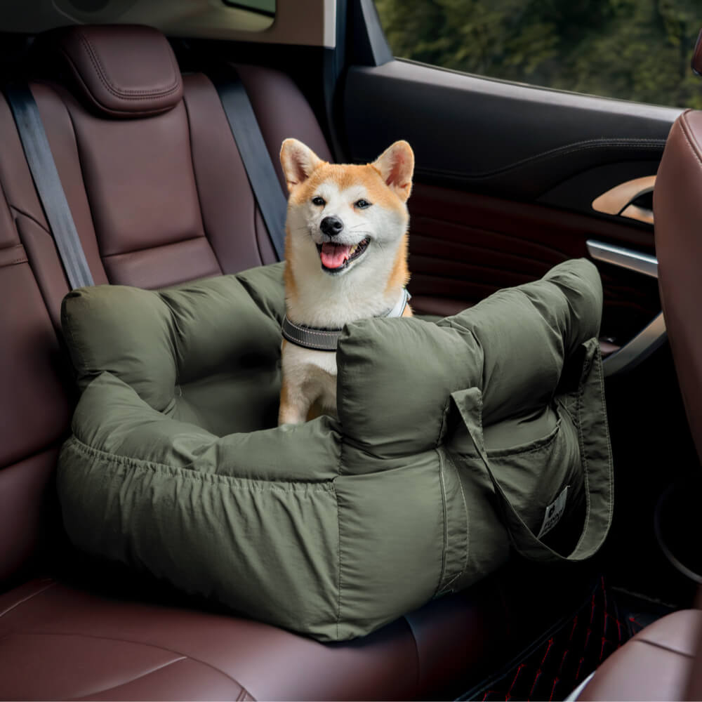 Dog Car Seat Bed | Adjustable Safety Leashes, Removable Cover 18