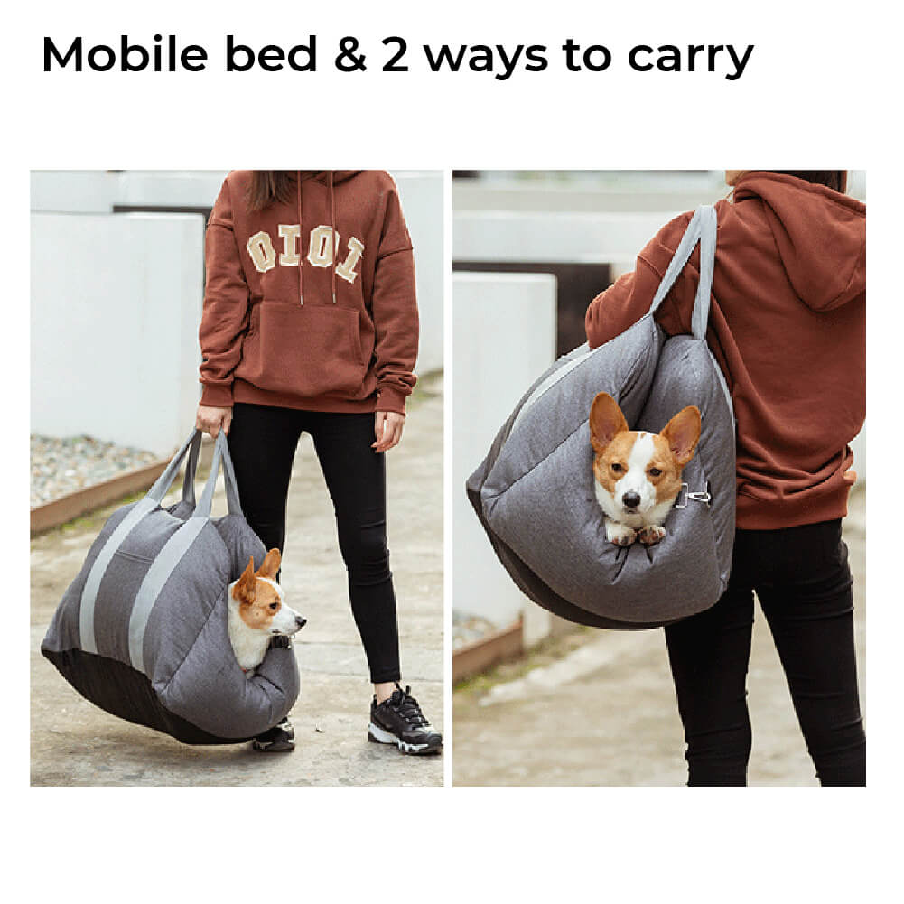 Dog Car Seat Bed | Adjustable Safety Leashes, Removable Cover 4