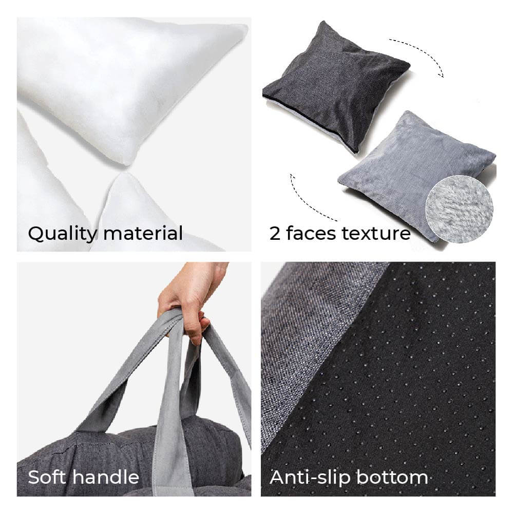 Dog Car Seat Bed | Adjustable Safety Leashes, Removable Cover 5