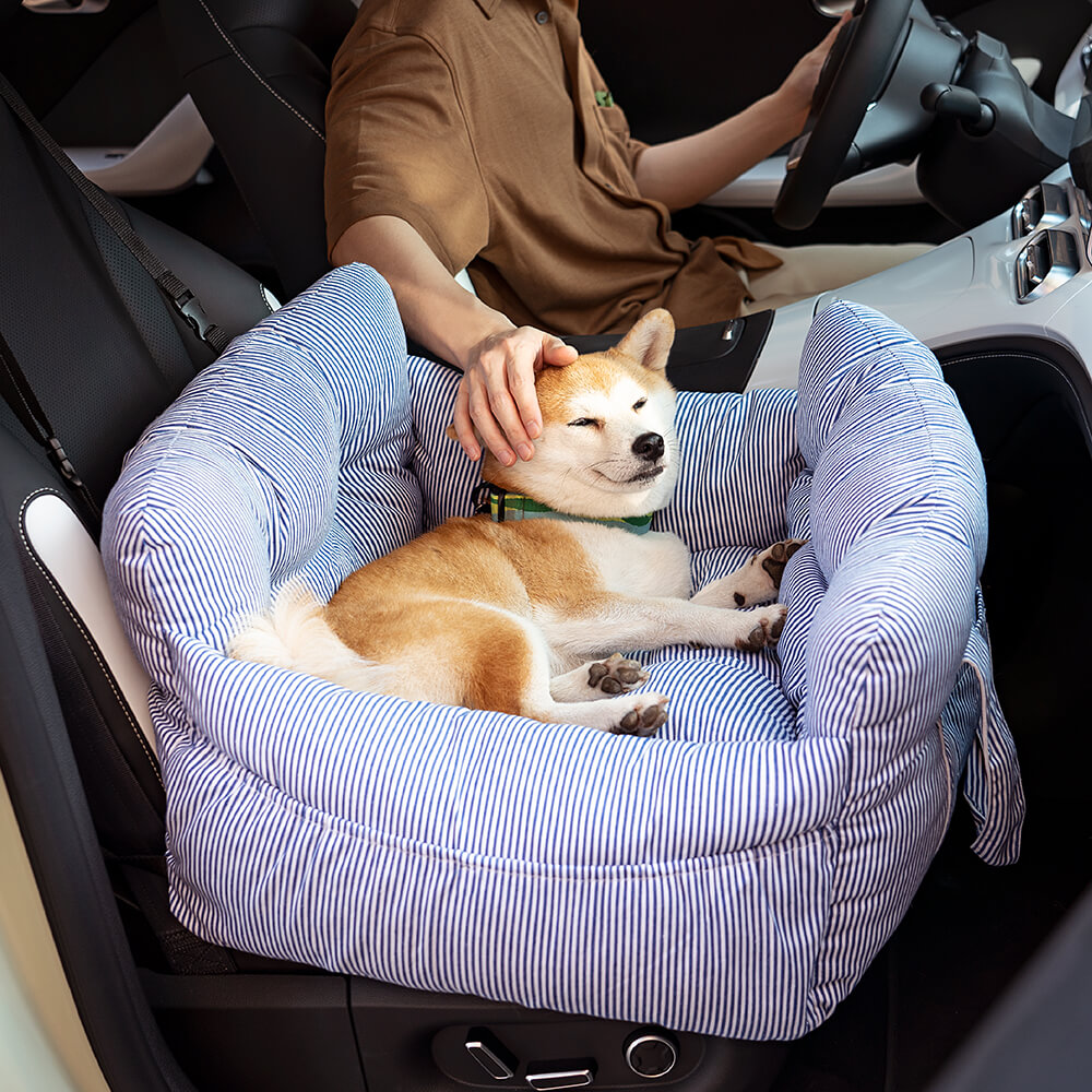 Dog Car Seat Bed | Adjustable Safety Leashes, Removable Cover 9