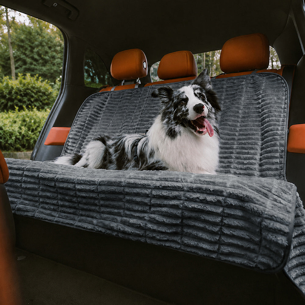 Dog Car Seat Cover | Ribbed Plush Texture, Waterproof Design 6