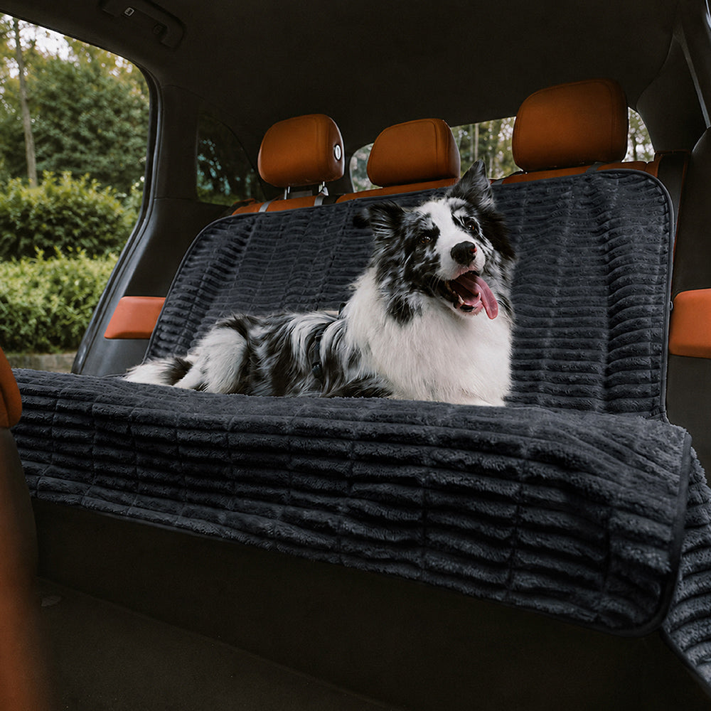 Dog Car Seat Cover | Ribbed Plush Texture, Waterproof Design 7