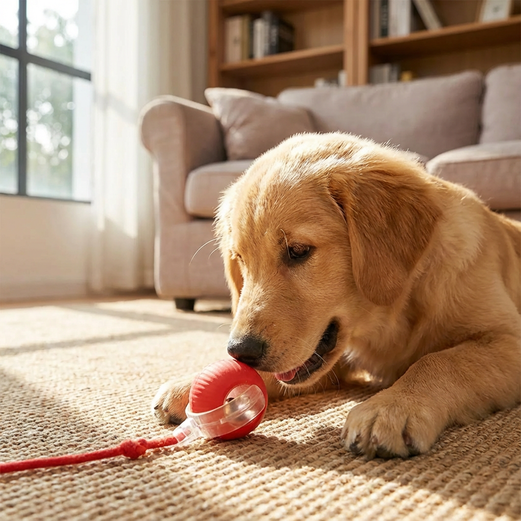 Dog Toy | Rolling Ball with Tail, Interactive Design 0