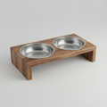 Elevated Double Feeder with Stainless Bowls