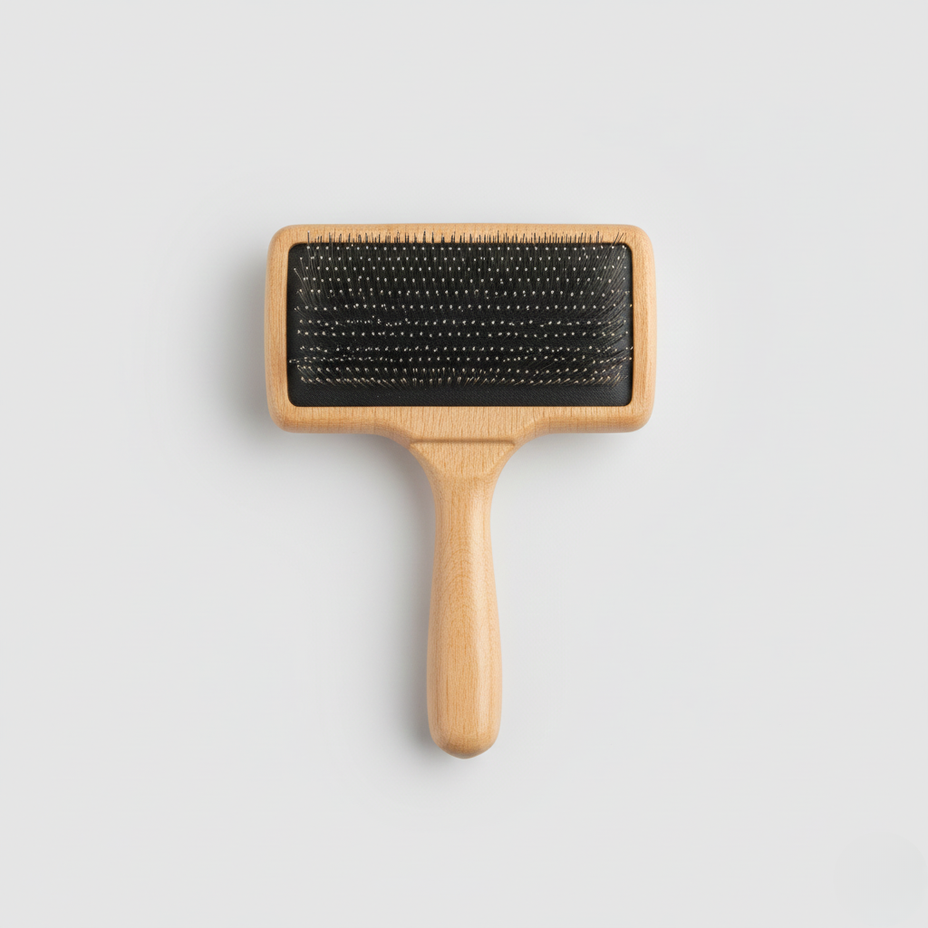 Wooden Slicker Grooming Brush