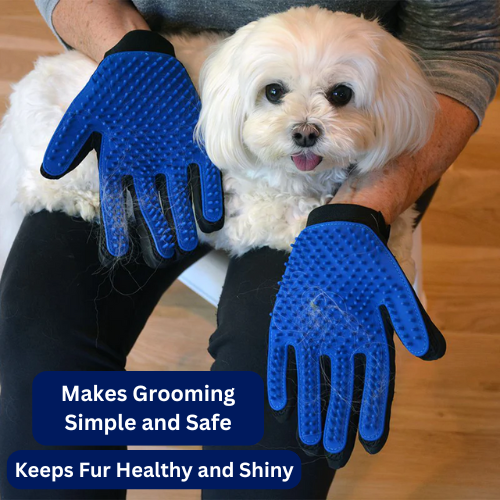 Pet Hair Remover Gloves for Dogs and Cats - Comfortable Grooming Mitts for Easy Fur Removal 3
