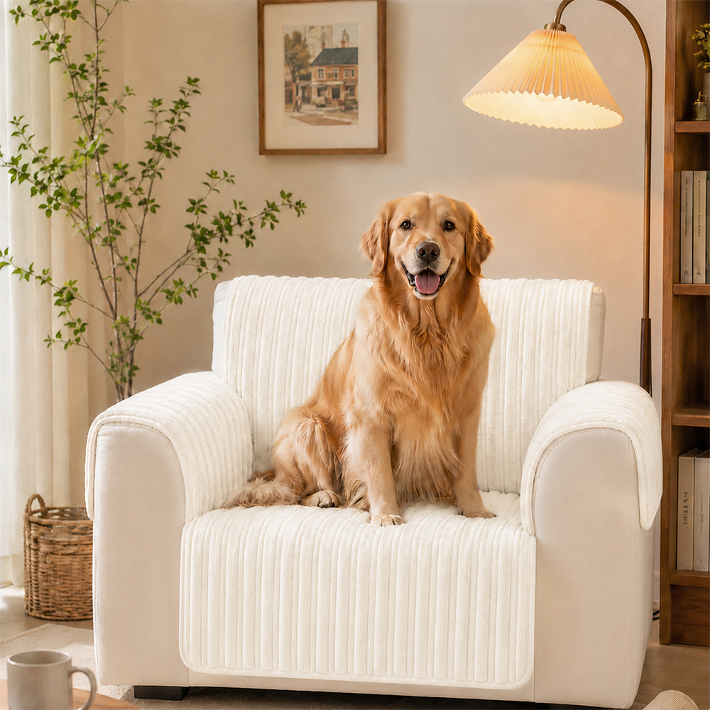 Recliner Couch Cover | Waterproof Ribbed Plush, Non-Slip Design 10