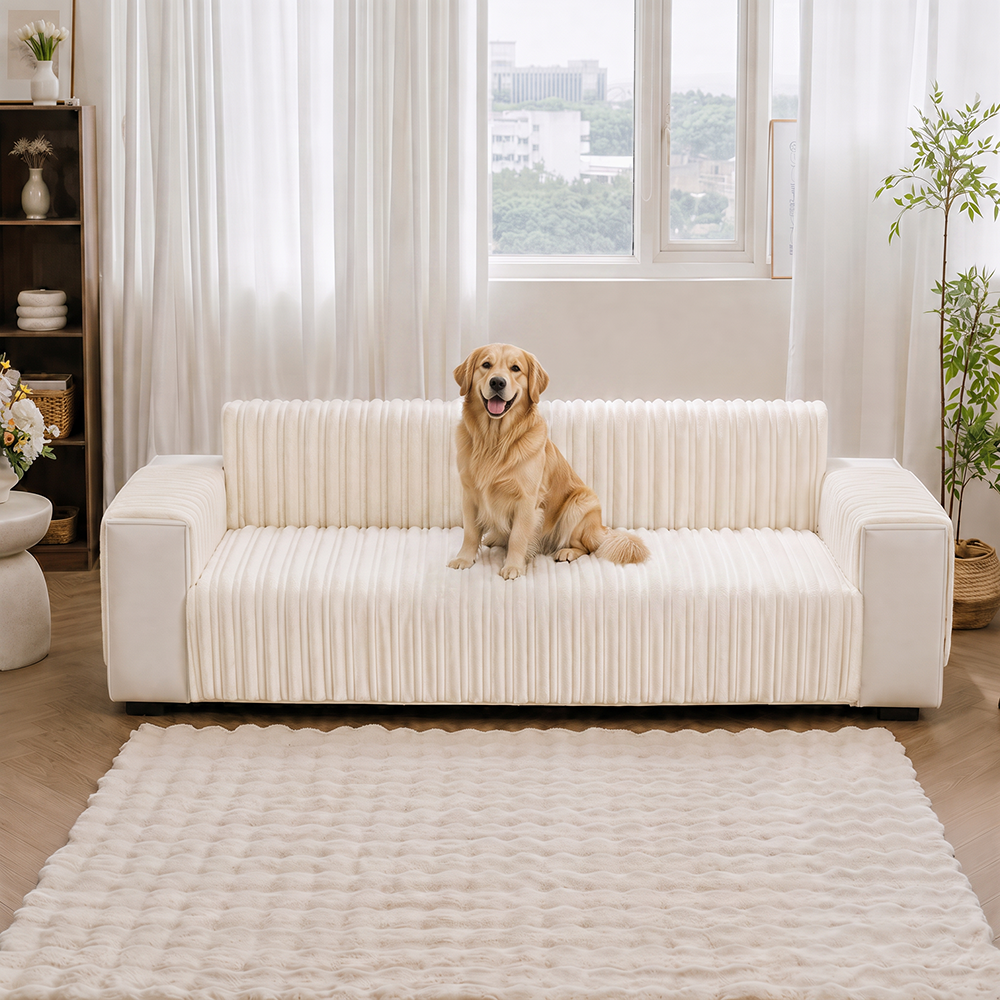 Recliner Couch Cover | Waterproof Ribbed Plush, Non-Slip Design 3