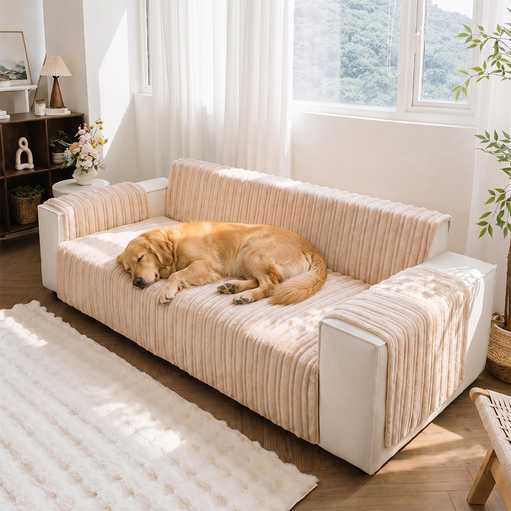 Recliner Couch Cover | Waterproof Ribbed Plush, Non-Slip Design 4