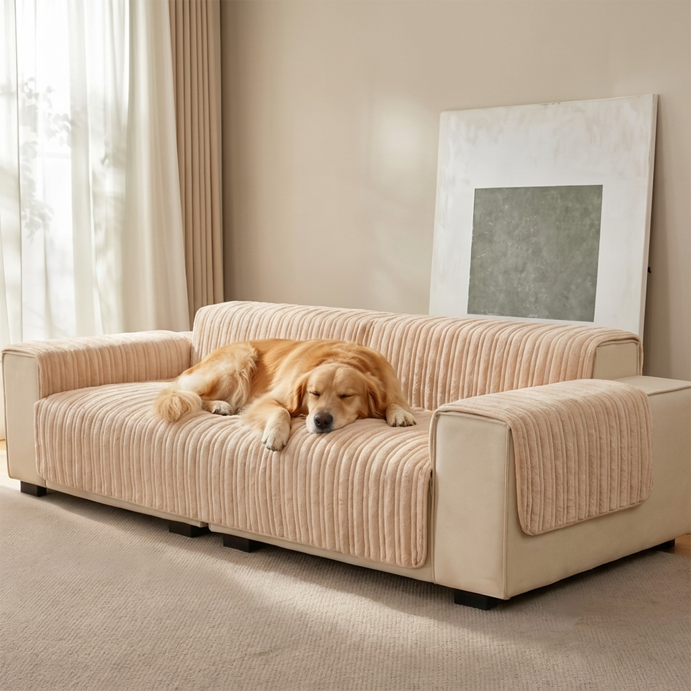 Recliner Couch Cover | Waterproof Ribbed Plush, Non-Slip Design 5