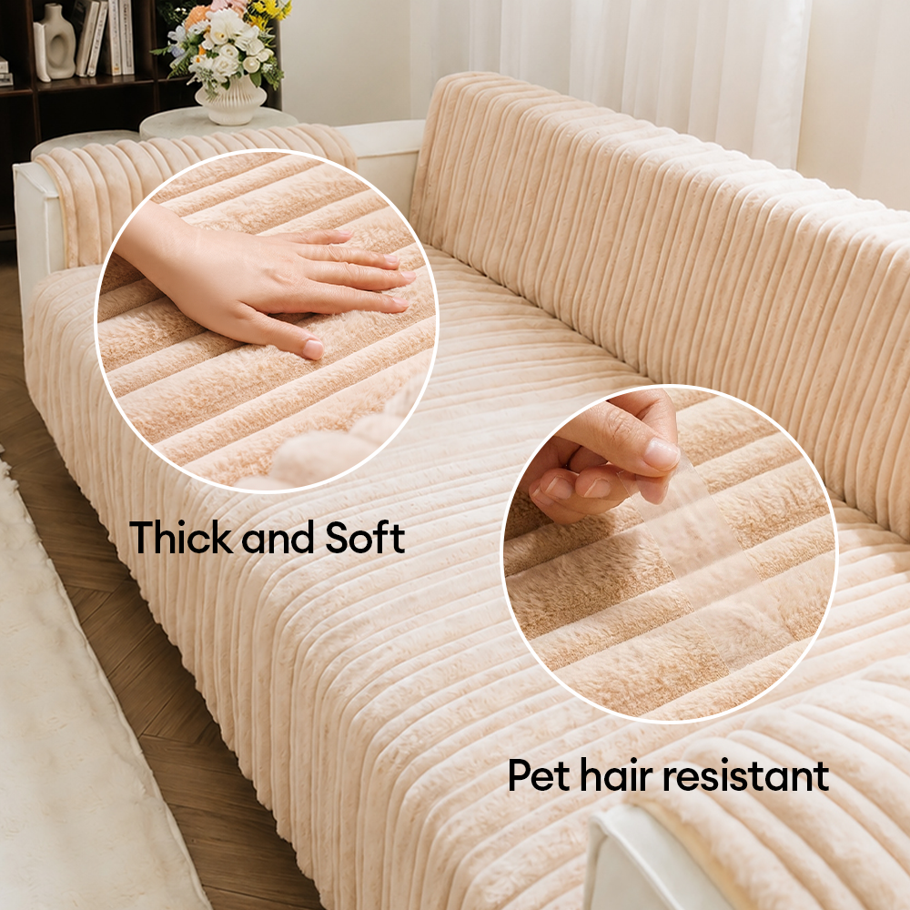 Recliner Couch Cover | Waterproof Ribbed Plush, Non-Slip Design 6