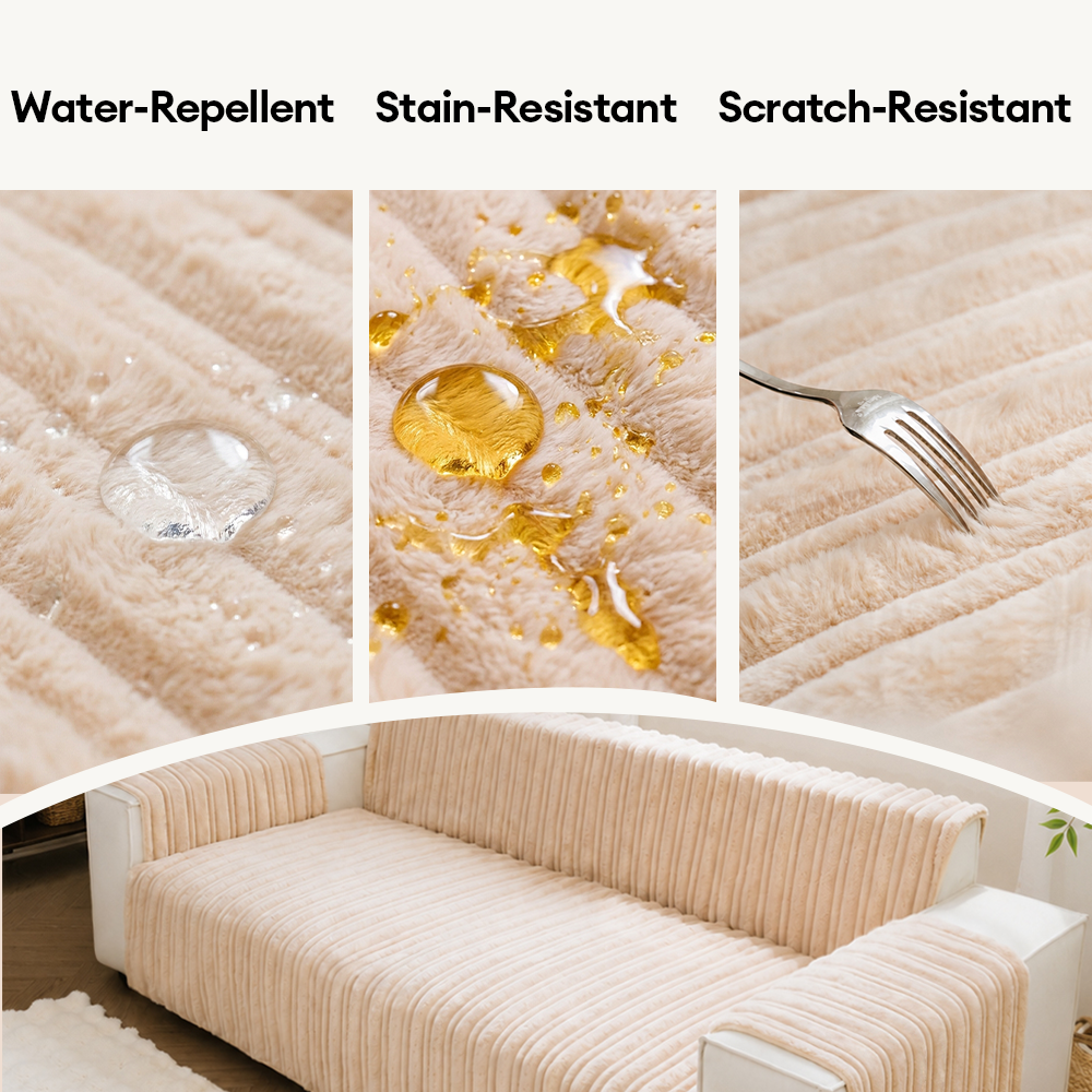 Recliner Couch Cover | Waterproof Ribbed Plush, Non-Slip Design 7