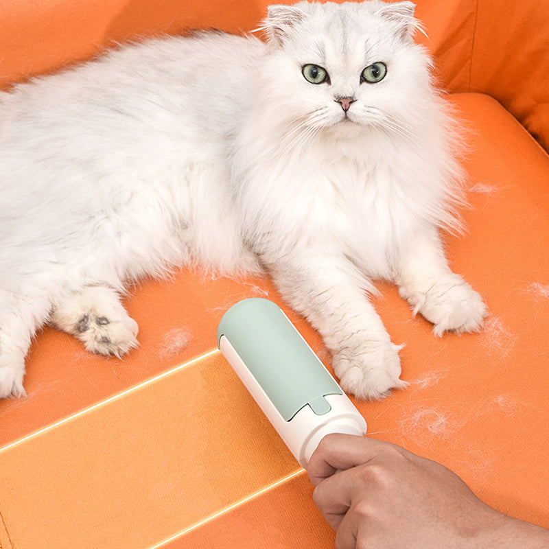 Reusable Pet Hair Remover Roller - Dog & Cat Hair Eliminator Tool with Ergonomic Grip and Spring Cover 2
