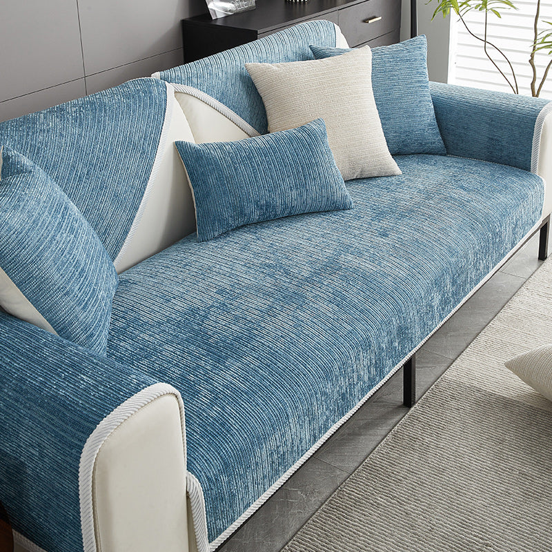 Sofa Cover | Striped Chenille Fabric, Non-Slip Backing 5