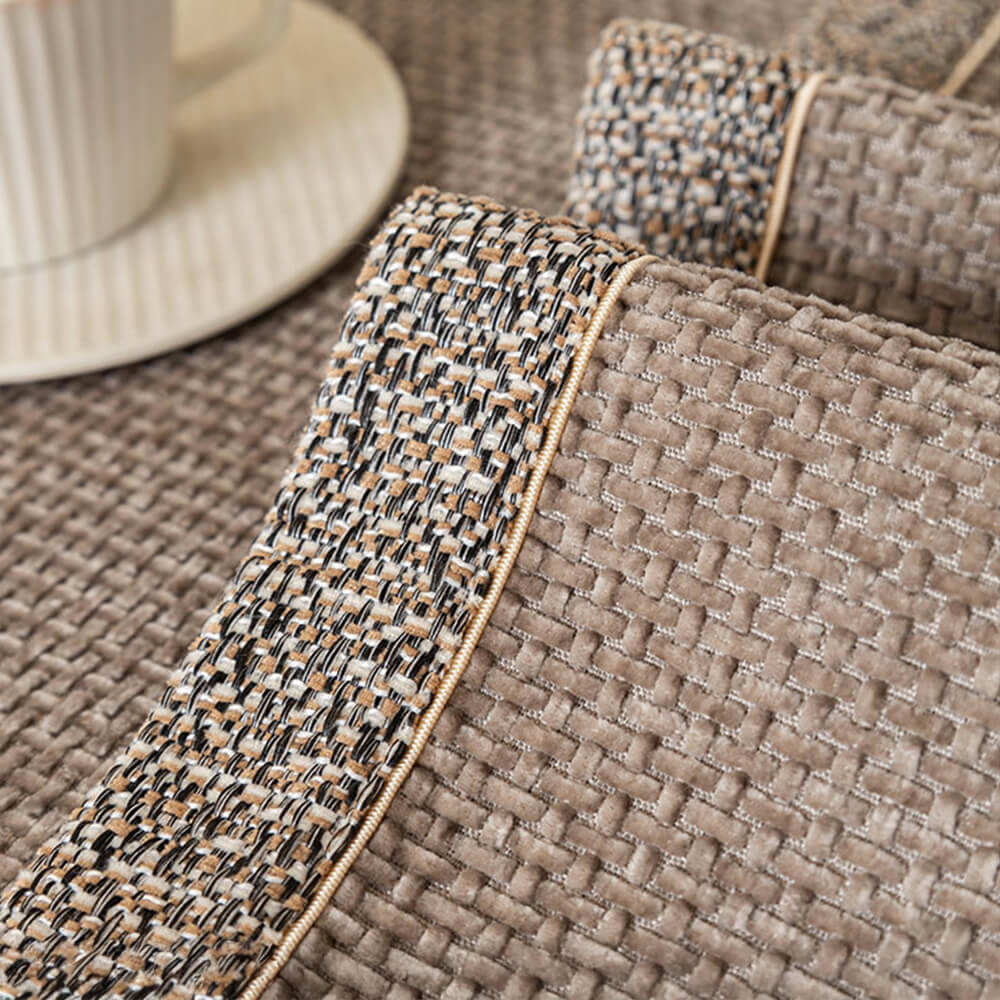 Sofa Cover | Tweed Woven Texture, Chenille Fabric 2