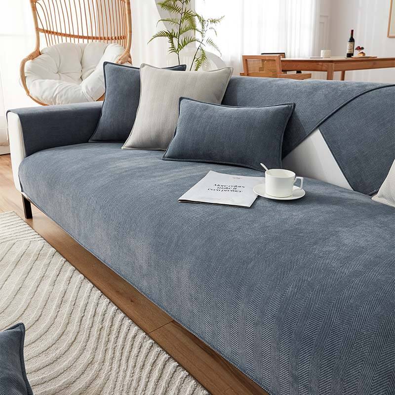 Sofa Cover | Waterproof Chenille, Stain-Resistant Herringbone 10