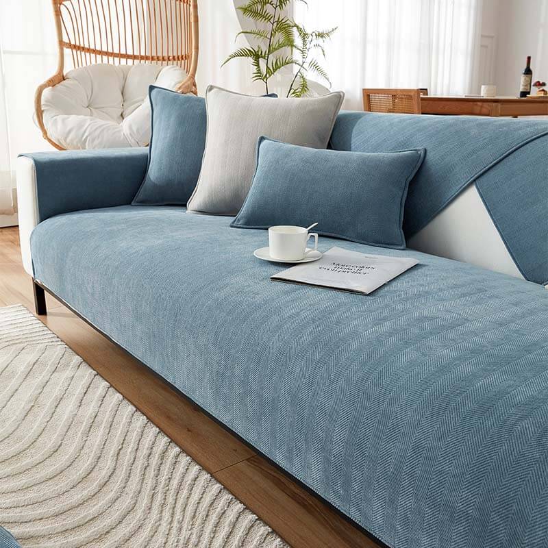 Sofa Cover | Waterproof Chenille, Stain-Resistant Herringbone 13