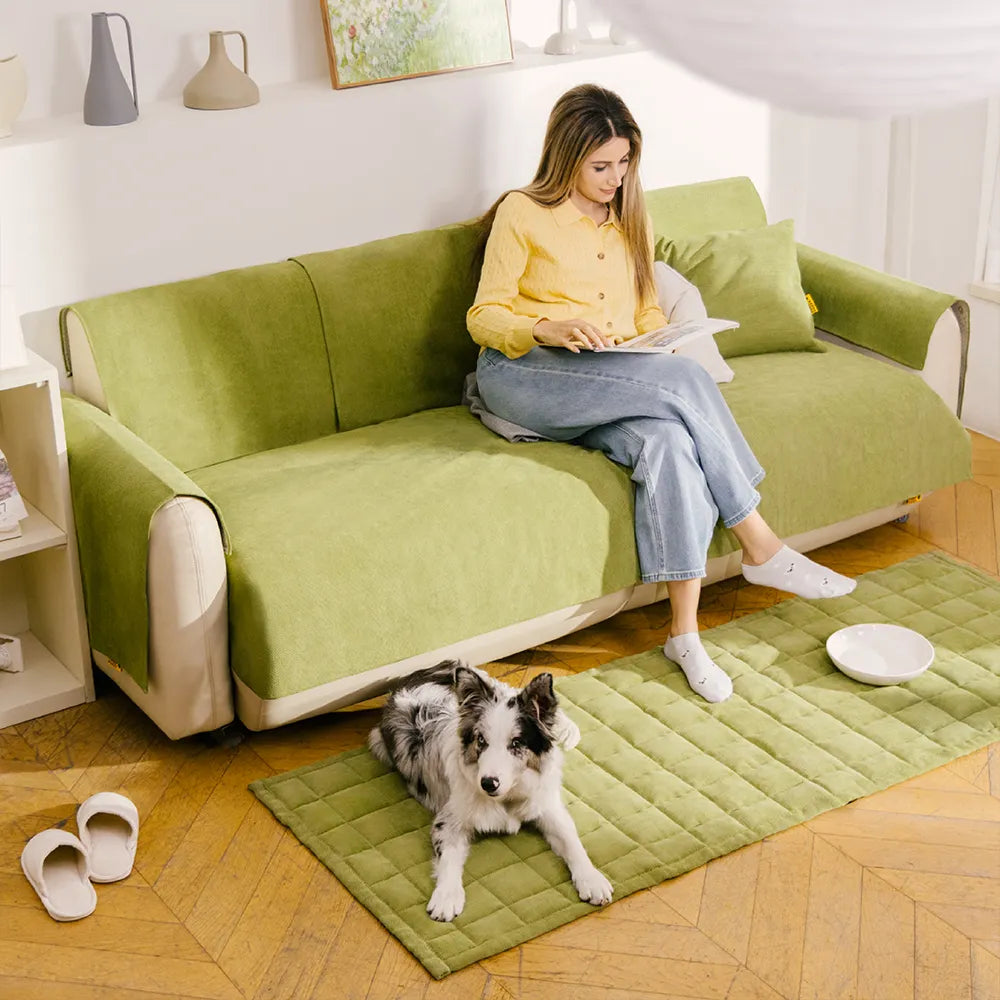 Sofa Cover | Waterproof Chenille, Stain-Resistant Herringbone 2