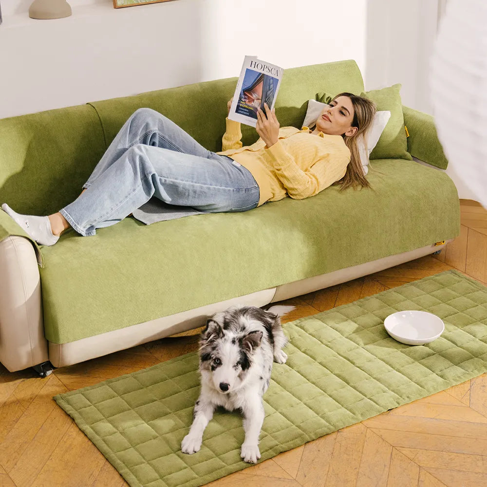 Sofa Cover | Waterproof Chenille, Stain-Resistant Herringbone 8