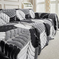 Sofa Throw | Thickened Plush Texture, Leaf Pattern 0