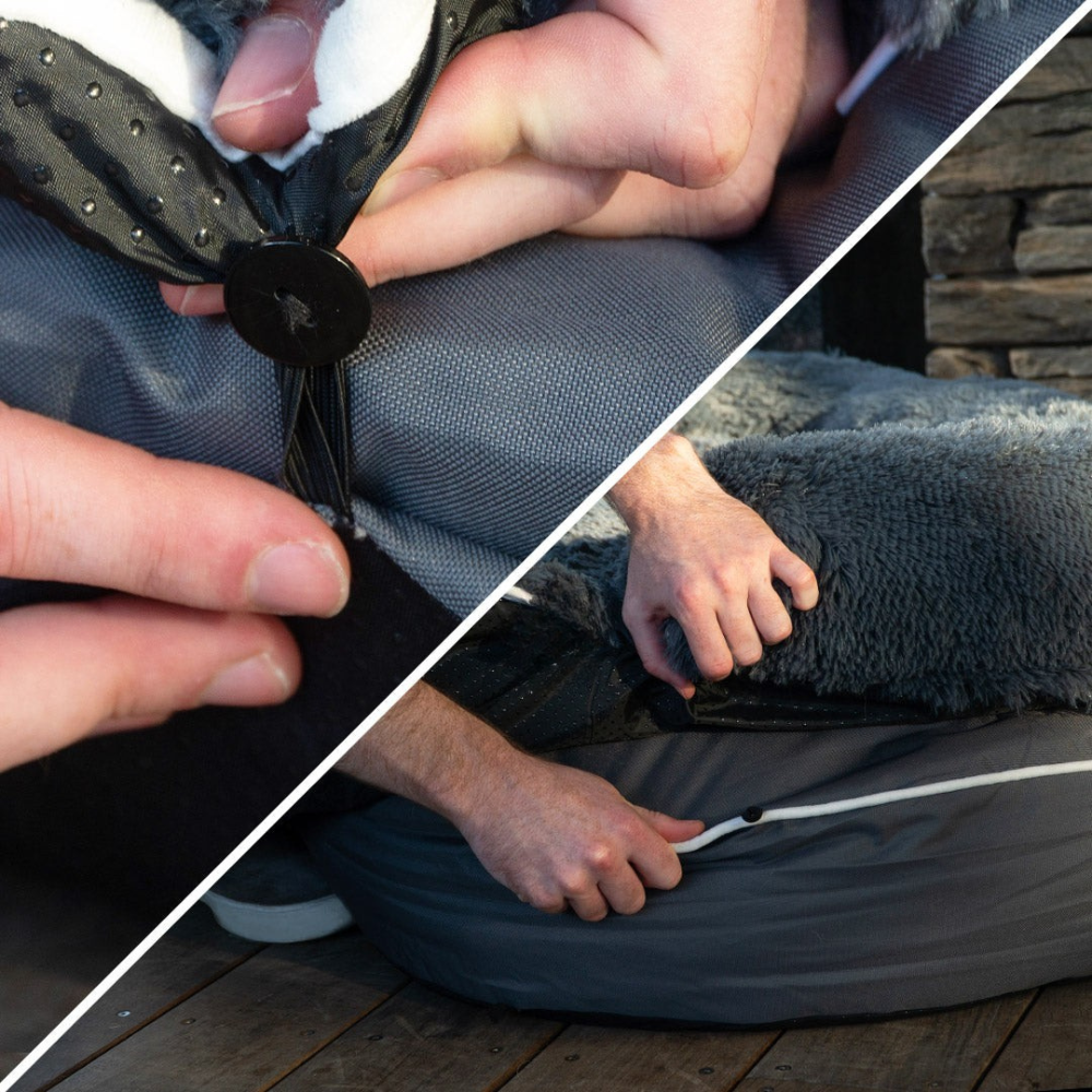 Dog Bed Chew-Resistant Base, Cooling 2-in-1 Lounger