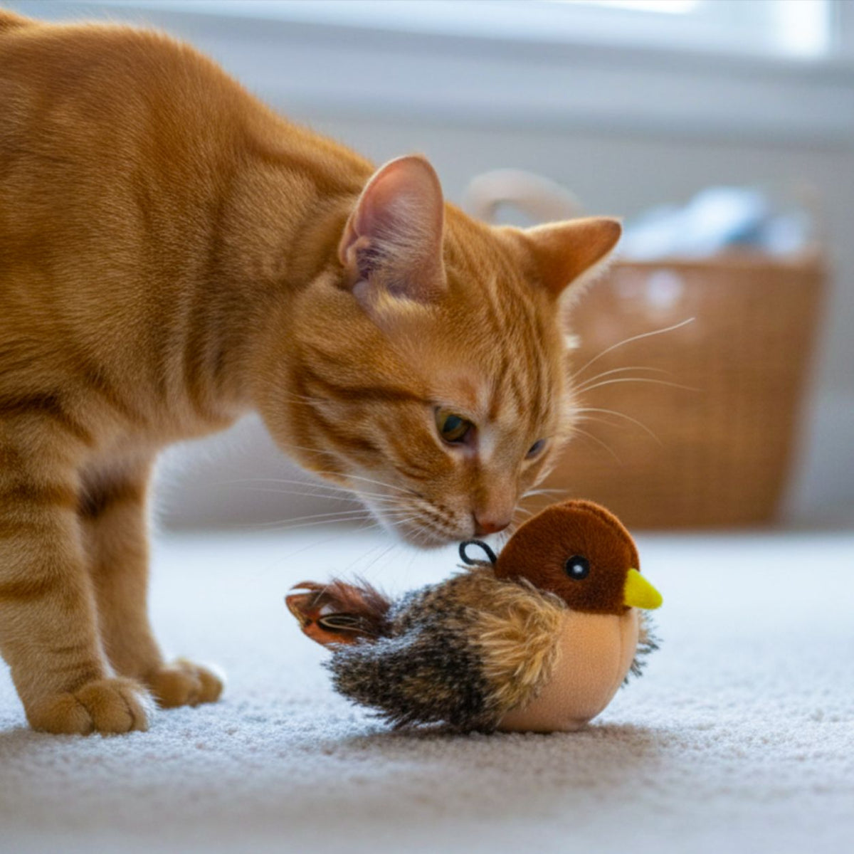 Interactive Cat Toy | Chirping Bird, Flapping Wings & Tail