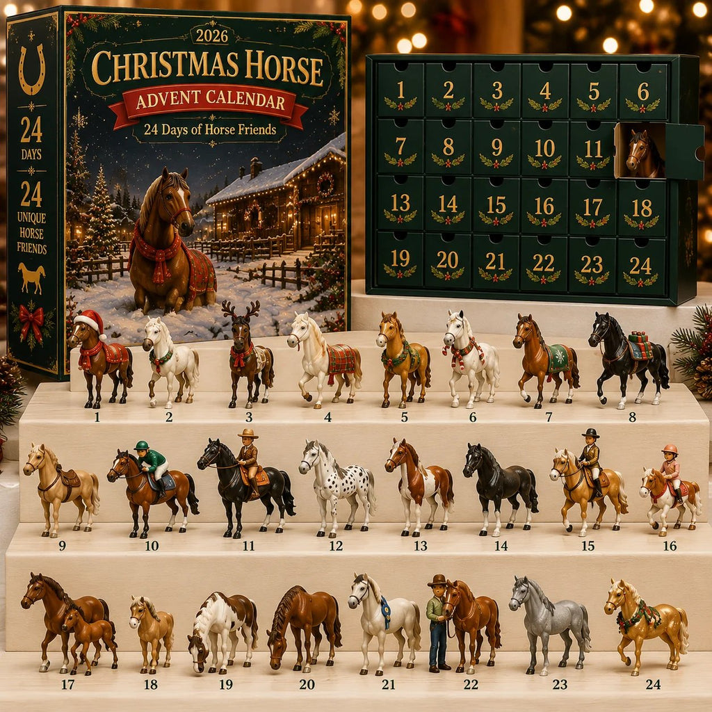 Christmas Horse Advent Calendar 2026 with 24 Figurines
