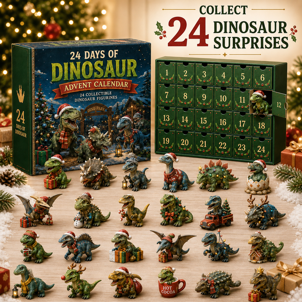24 dinosaur surprises behind numbered doors