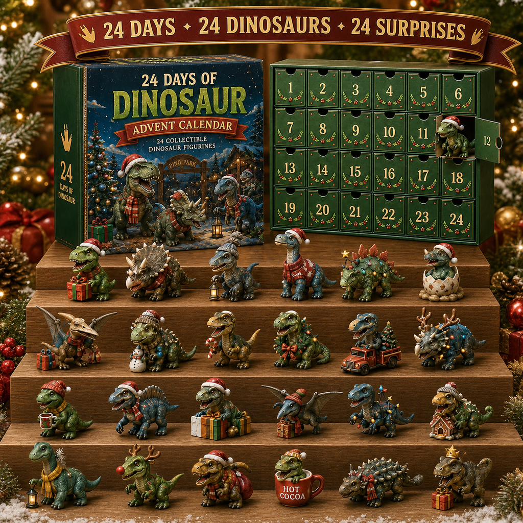 Complete collection of 24 dinosaur figurines