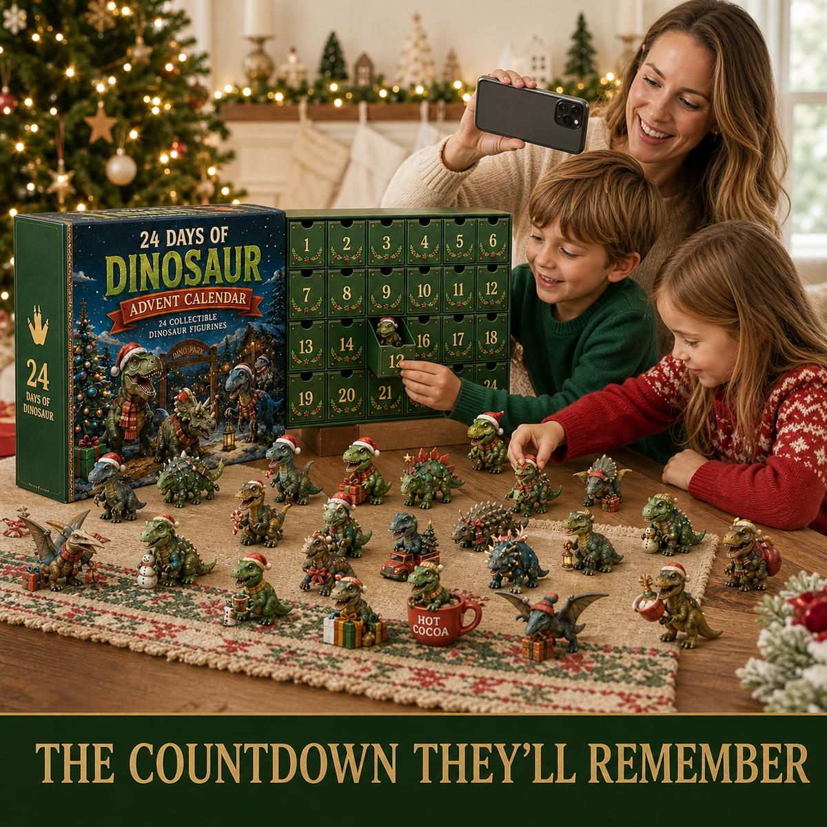 Dinosaur advent calendar Christmas gift