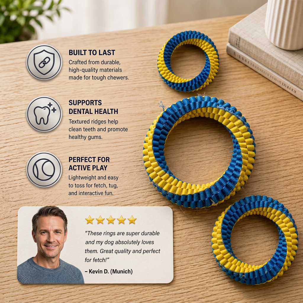 Durable Woven Ring Tug & Chew Toy for Dogs